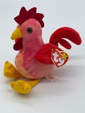 Ty Beanie Babies Baby Strut the Red Rooster March 8 1996 retired PVC pellets NWT
