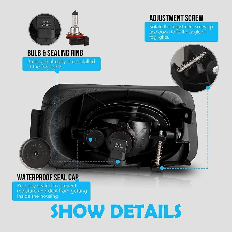 Luces antiniebla para parachoques de conducción Acura TSX 2004 2005 con cableado + kits de interruptores Foto 2 de 4