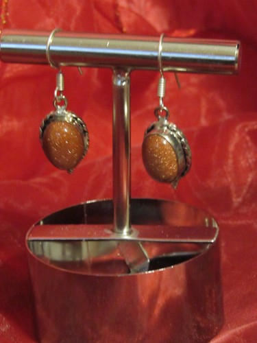 Natural Gemstone Silver Overlay Handmade Bezel Drop Earrings assorted - Picture 8 of 33
