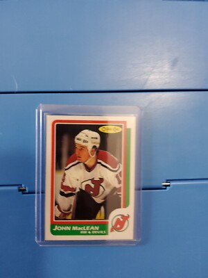 1986-87 OPC hockey John MacLean Rookie Card NM/M centered O-Pee-Chee  See Pics