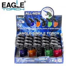 Eagle Jet 45 Degree Angle Flame Torch Lighter Refillable Windproof (PACK OF 20)