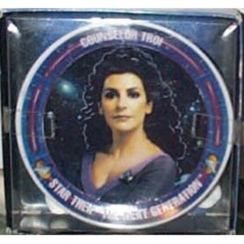 Mini placa de porcelana Troi Star Trek The Next Generation serie de televisión 1992 nuevo sin usar y en caja - Imagen 1 de 1