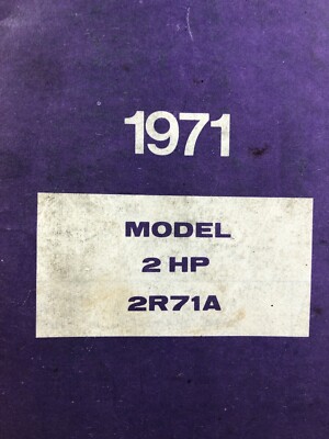 1971 Johnson 2 HP Parts Catalog Sea-Horse P/N 386207 Vintage OMC