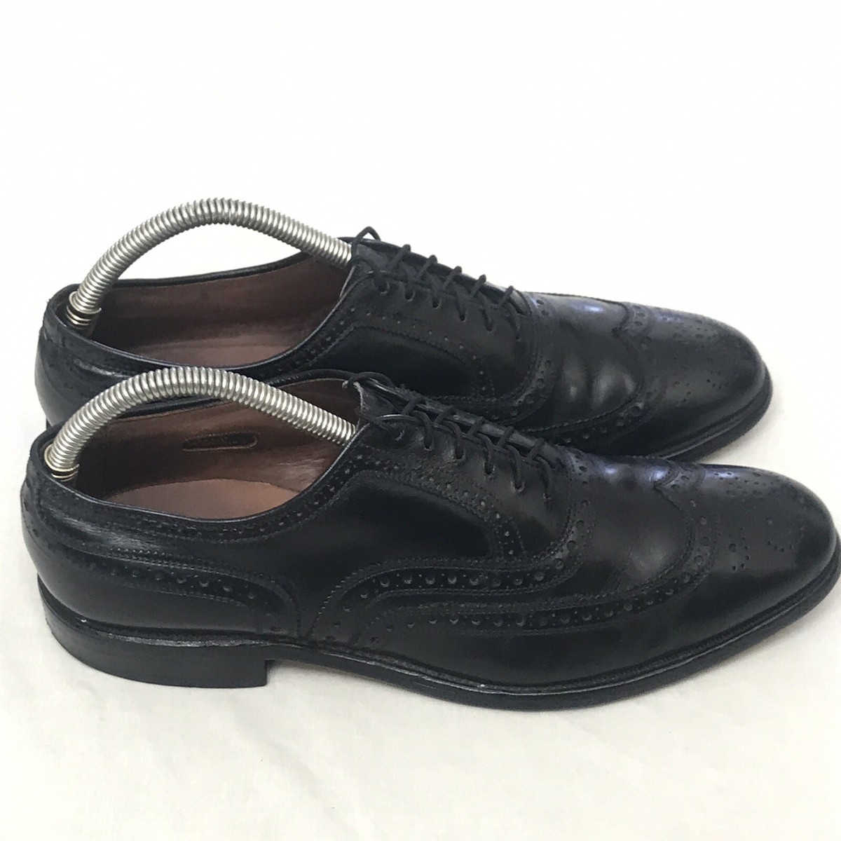 Allen Edmonds McALLISTER Black Wingtip Lace Up Dress Shoes Oxford