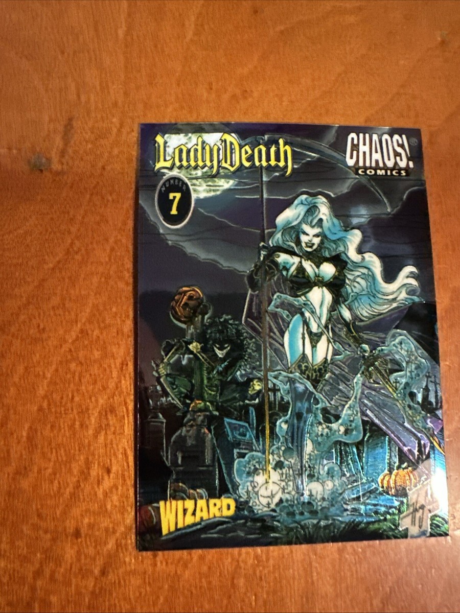 LADY　DEATH　アメコミ　トレカ Lady Death 1995 Wizard Chaos Comics Chromium Promo Card #7 | eBay