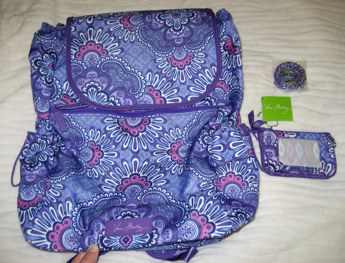 Vera Bradley NEW Lilac Tapestry Large Lighten Up Backpack 