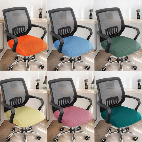 Cubierta de silla de computadora de oficina elástica giratoria protectora de asiento de trabajo de escritorio - Imagen 5 de 37