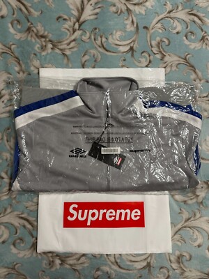 SUPREME UMBRO SNAP SLEEVE JACKET (LARGE) (LIGHT GREY) SS23 TRACK