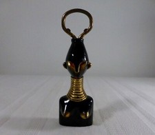 Vintage 5.3" metal figurine NUDE AFRICAN LADY BEER BOTTLE OPENER man cave