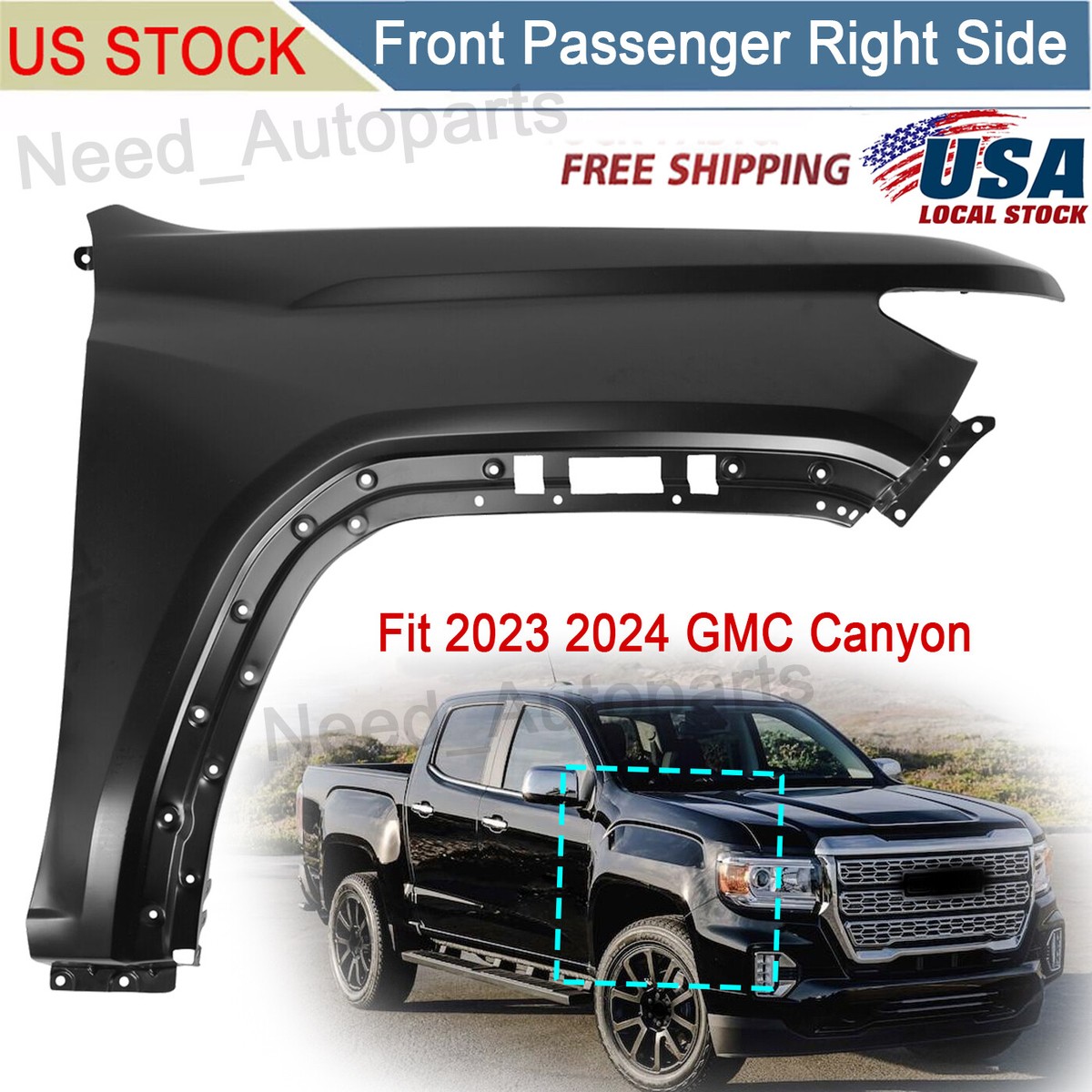 Replacemenr For 2023 2024 GMC Canyon AT4 Elevation Front
