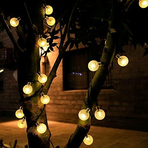 Outdoor 60 LED String Lights Multi-Colored Waterproof Crystal Ball Fairy Lights - Bild 11 von 21