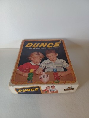 1955 Vintage Dunce Game With Original Box. Read Description.
