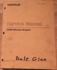 CAT CATERPILLAR 3208 MARINE ENGINE SERVICE SHOP REPAIR MANUAL BOOK S/N 1Z00001-