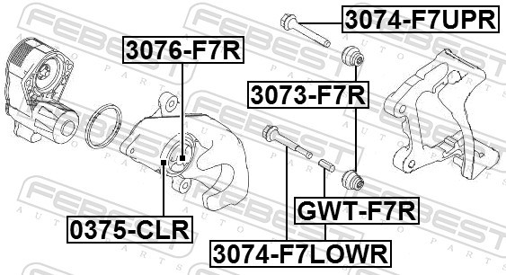 FEBEST 3074-F7UPR Guide Bolt, brake caliper for HAVAL