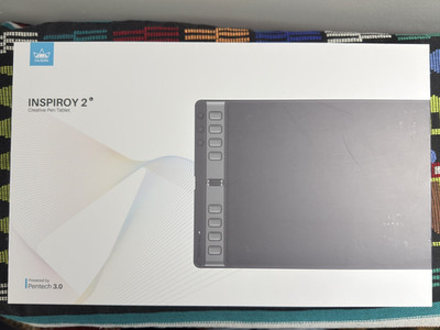 HUION Inspiroy 2 Large 10x6 Drawing Tablet w/ Stylus   8 Keys, Scroll Wheel