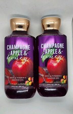 2 New CHAMPAGNE APPLE  HONEY BATH  BODY WORKS BODY WASH SHOWER GEL
