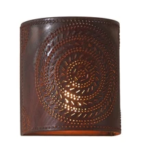 Chisel Sconce Light in Rustic Tin