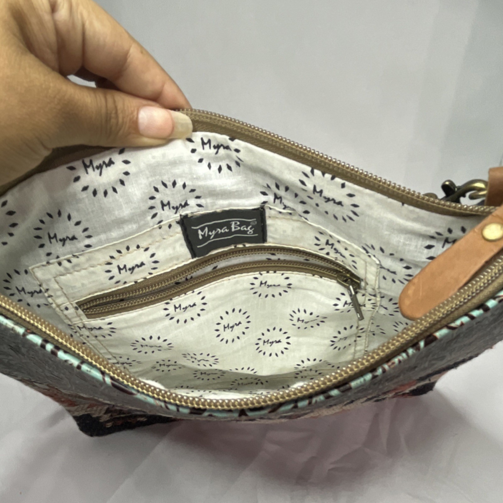 Myra Multicolor Geometric Patterned Crossbody Bag… - image 3