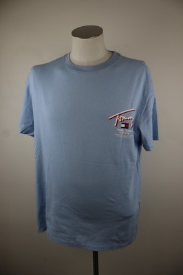 TOMMY HILFIGER HERREN SHIRT GR L MAN T-SHIRT CASUAL VINTAGE BAUMWOLLE KURZARM