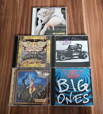 Aerosmith - 5 CD Alben - Get a Grip + Pump + Nine Lives + Big Ones + Pandora...