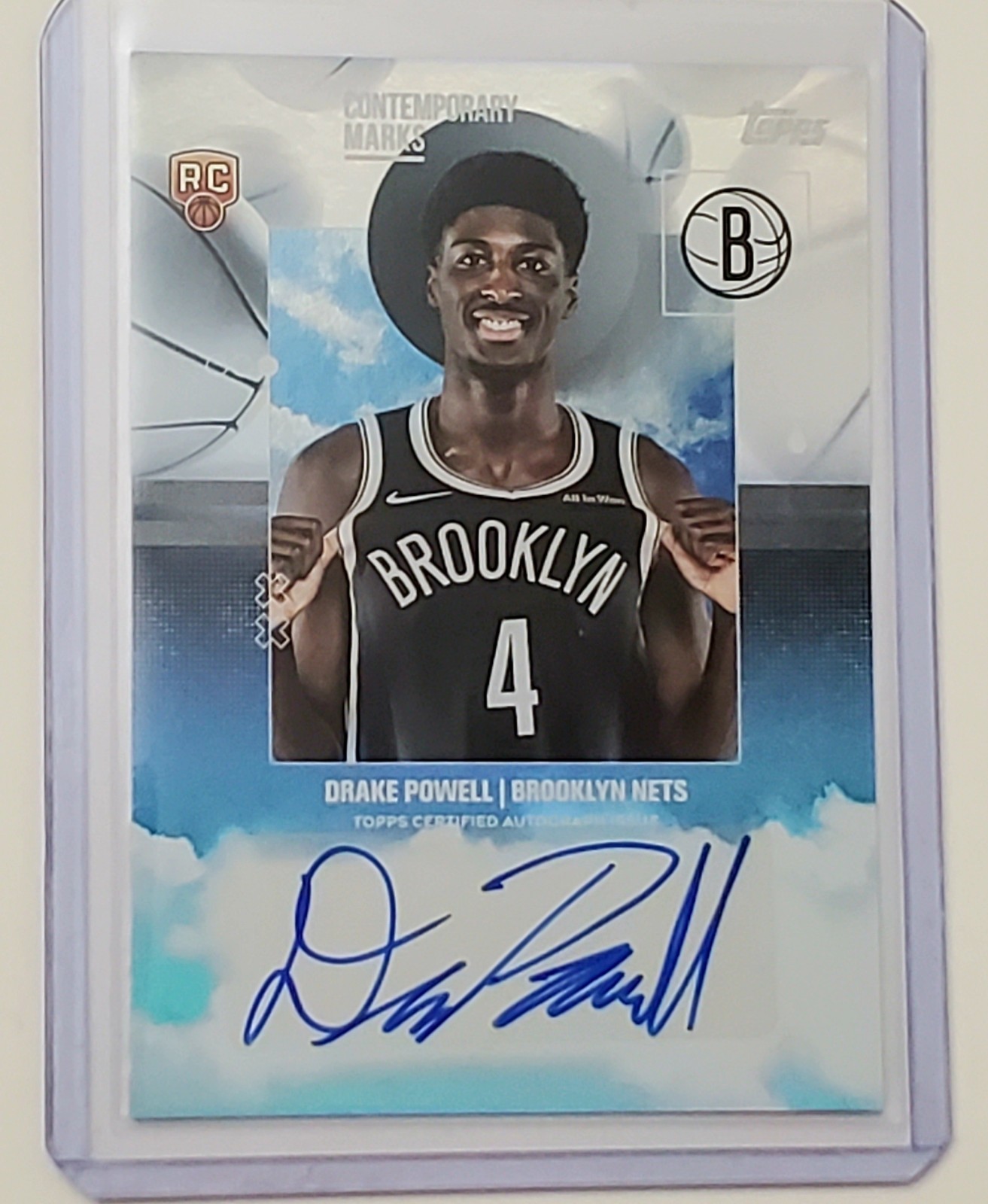 2025-26 Topps Drake Powell Rookie Auto Contemporary Marks Nets RC