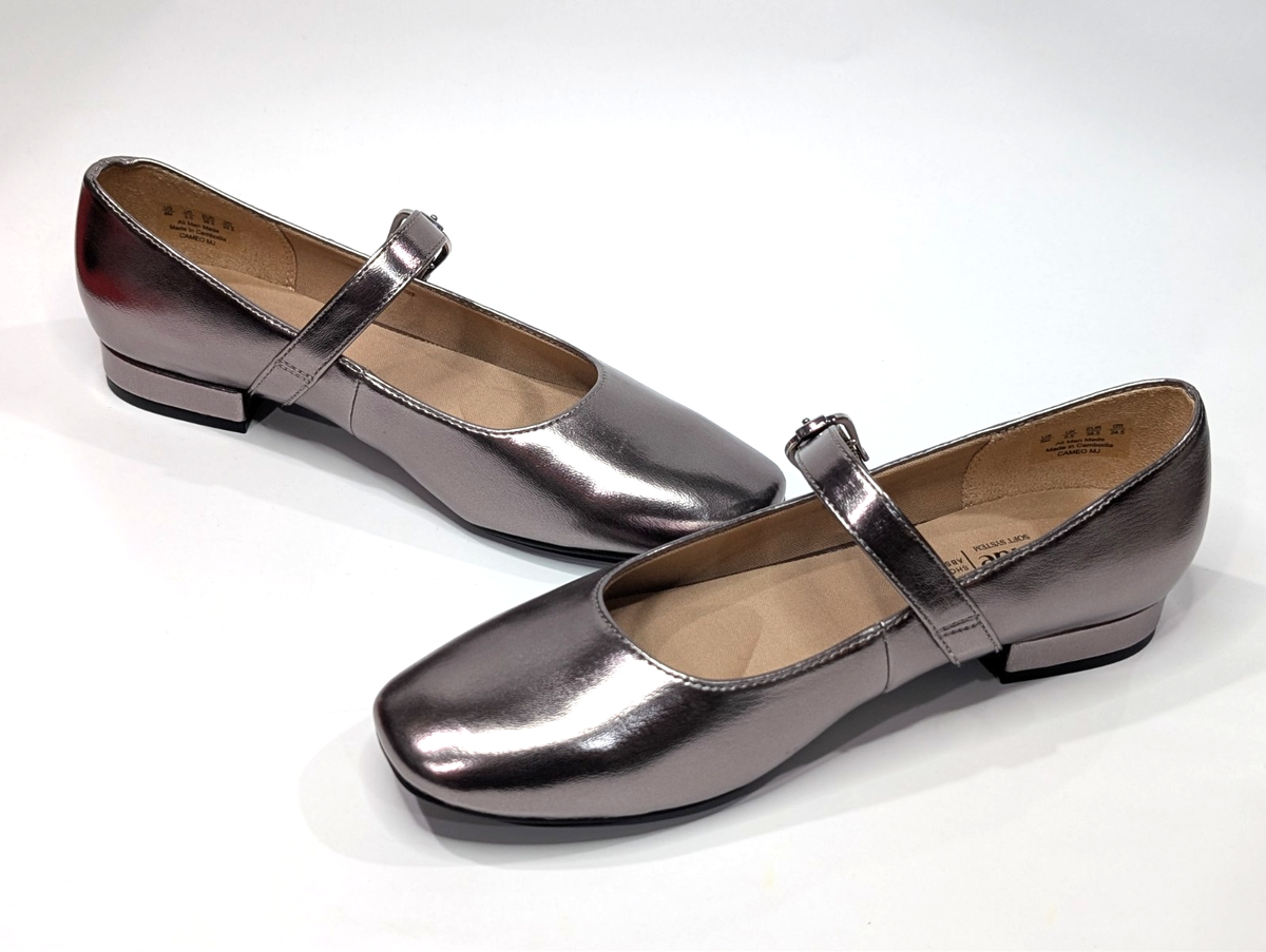 LifeStride Cameo MJ Pewter Metallic Women's Mary Jane Shoes - Size