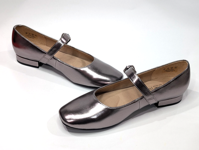 LifeStride Cameo MJ Pewter Metallic Women's Mary Jane Shoes - Size