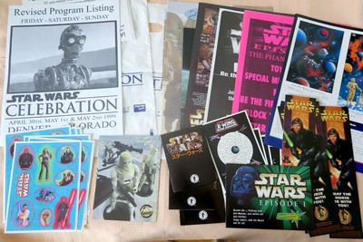 Lot of assorted promo items from STAR WARS CELEBRATION I (1999) in Denver, CO