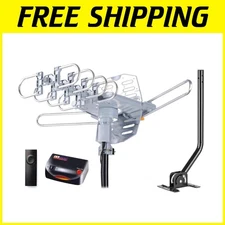 4K HD Amplified TV Antenna with 360° Rotation and 40FT Cable