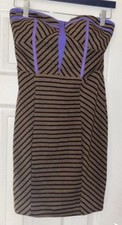 Bar III Strapless Striped Bodycon Dress Womens Medium