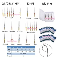 Dental Endo Rotary File Niti SX-F3 Endodontic Universal Engine 19/21/25/31MM