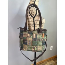 Donna Sharp green quilted shoulder bag boho g...
