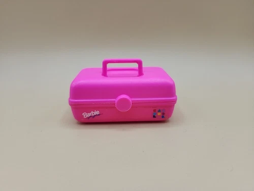 Barbie Caboodles Hot Pink Make Up Case for Doll 3" Vintage 1990's Accessory BIN5