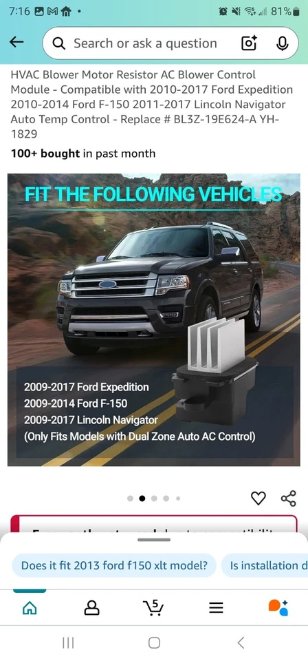 Resistencia de motor soplador HVAC Auto Extra RU-456 Foto 2 de 4