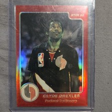 Topps 1996-97 Clyde Drexler #14 Portland Trail Blazers Finest Reprints Refractor