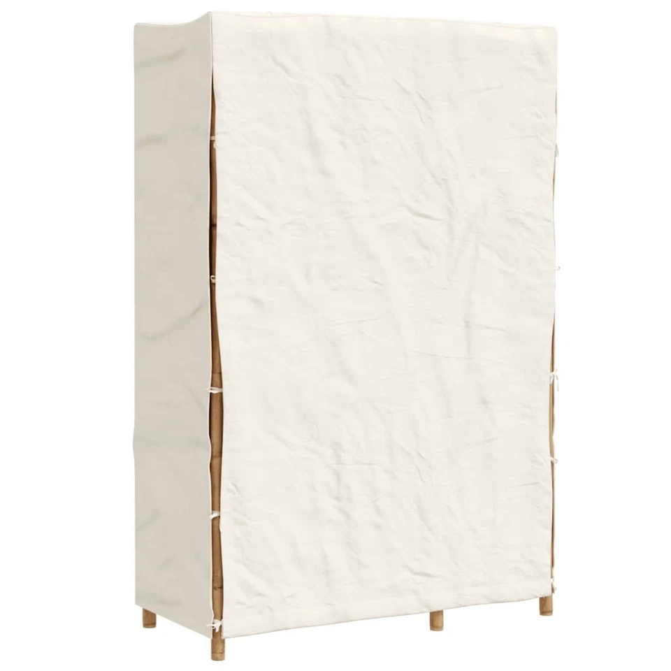 Garde-robe 110x45x170 cm bambou armoire de rangement vidaXL - Photo 4/4