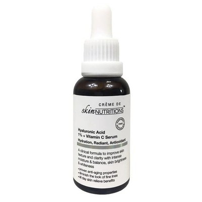 Creme De Skin Nutritions Hyaluronic Acid 1% Vitacim C Serum Hydration, Lot Of 8