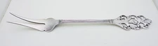 Thorvald Marthinsen Norway Sterling Silver Viking Rose 9.5" Cold Meat Fork
