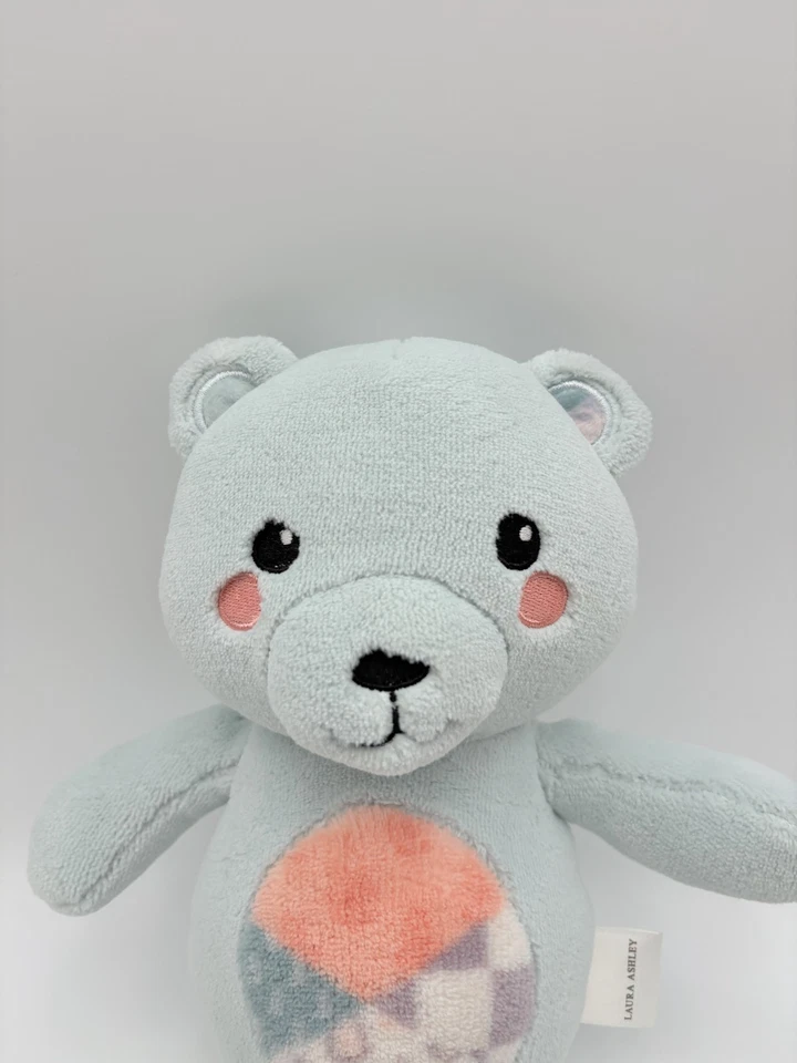 Laura Ashley 蓝熊 毛绒 泰迪 婴儿 Lovey 育婴 粉色 叶子 花肚 12 — 第 2/4 张图片