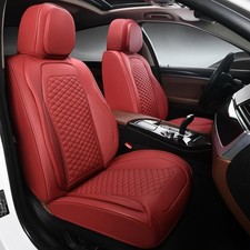Car Seat Covers Full Set Leather Seat Covers For Cars 2 Packs Breathable Se...