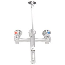 Commercial Mop Sink Faucet with Vacuum Breaker Wall Mount Mop Faucet 8" Adjus...