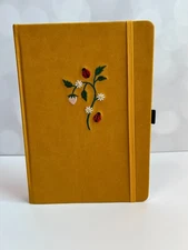 Archer and Olive Notebook - A5 - Dot Grid - Brand New - Yellow with flowers