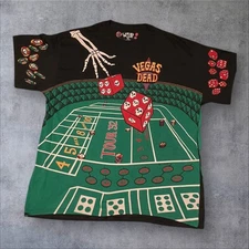 Grateful Dead Liquid Blue Vegas Dead Tour 92’ Reissue AOP T-Shirt Skeleton XL