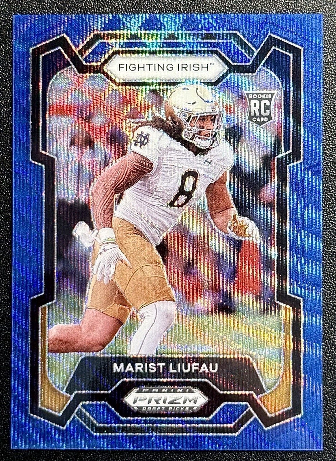 Marist Liufau Panini Prizm Draft Picks #178 Blue Wave