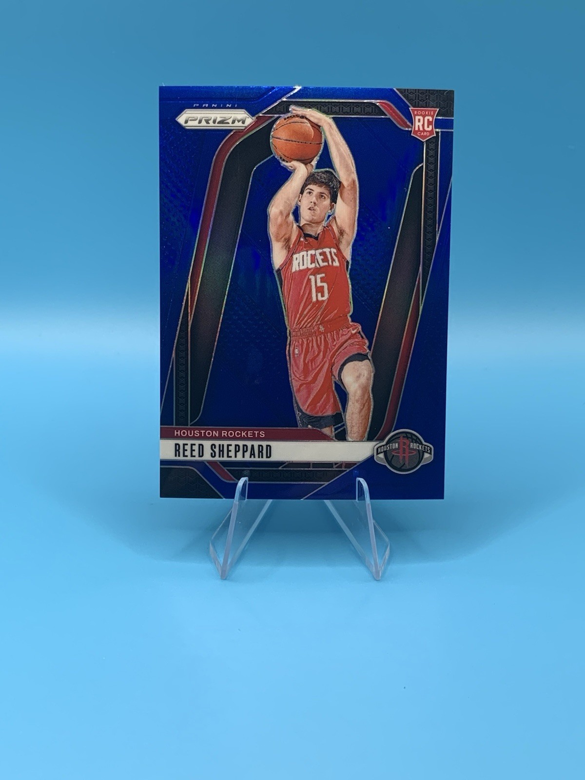 2024-25 Panini Prizm Blue Prizm /199 Reed Sheppard #268 Rookie RC