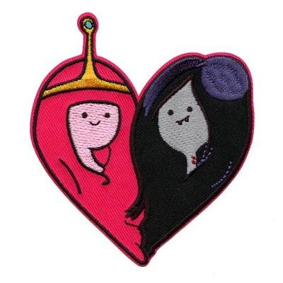 Adventure Time PB And Marcy Heart Patch Cartoon Network Animation Embroidered Ir