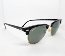 RAY BAN Clubmaster RB3016 901 58 Black Square Unisex Polarized Sunglasses