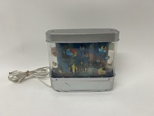 Vintage Animated Light Up Aquarium Motion Lamp Fish Tank Night Light 8 Tested