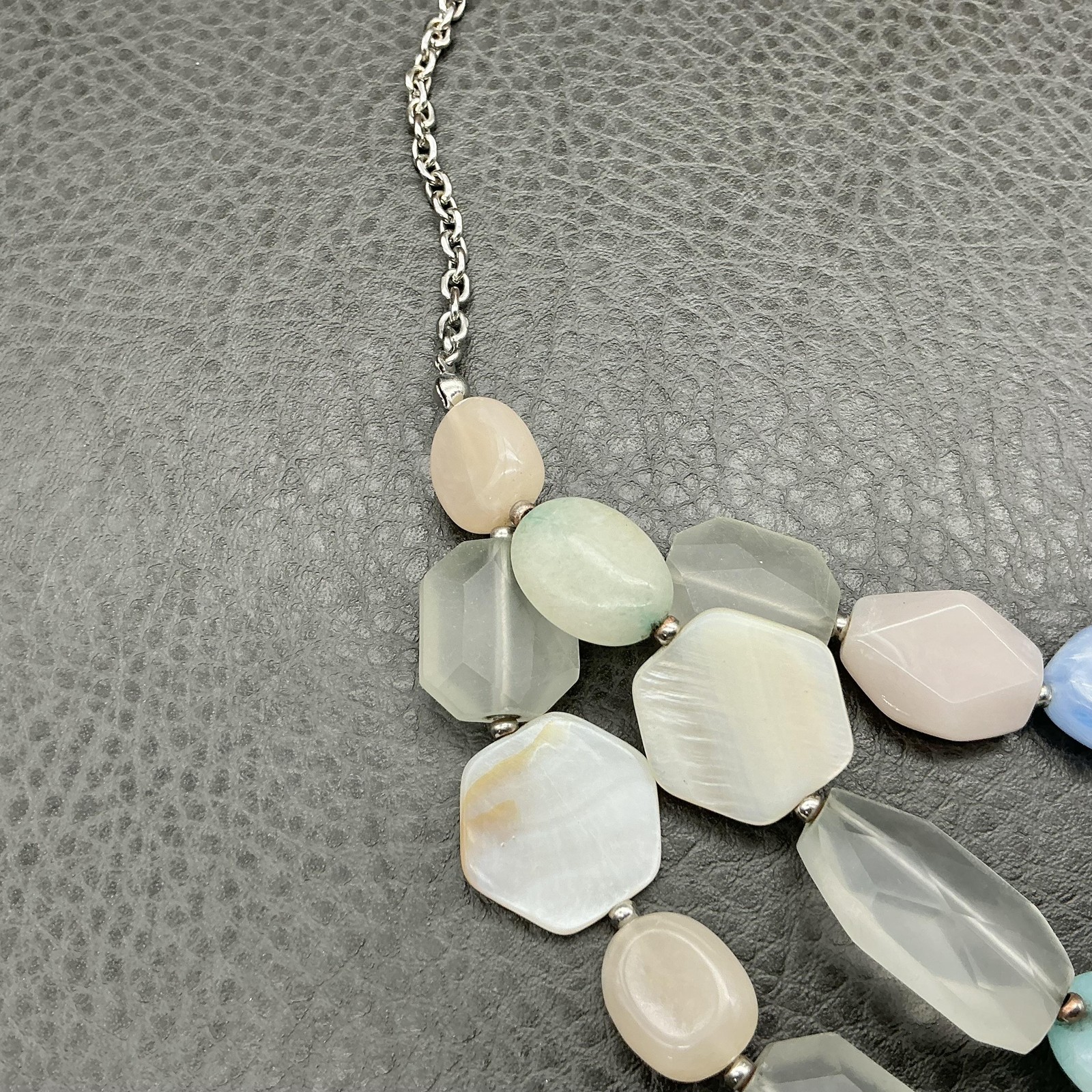 LOFT Necklace Multicolor Beaded Shell Layered 20 … - image 4