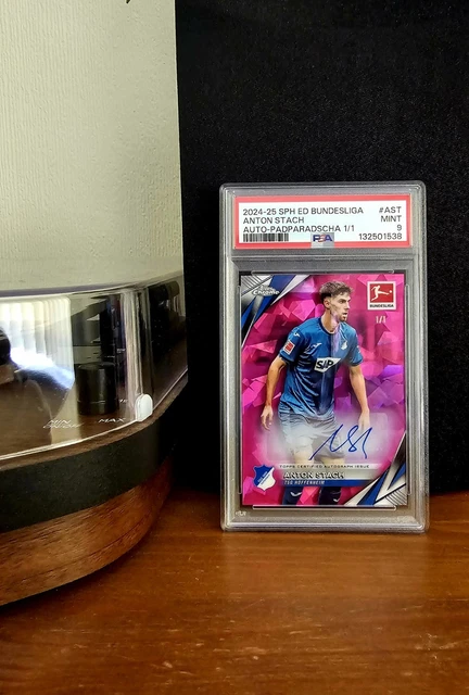Topps Chrome Sapphire Anton Stach Auto 1/1 PSA 9, POP 1 , Leeds Hoffenheim.